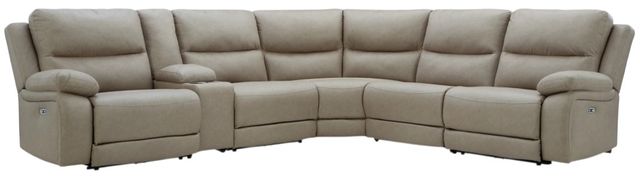 Signature Design by Ashley® Brannigan 6-Piece Pebble Power Reclining L-Shape Sectional with Storage Console-0