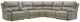Signature Design by Ashley® Brannigan 6-Piece Pebble Power Reclining L-Shape Sectional with Storage Console-0