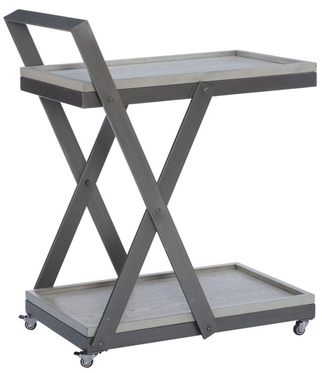 Powell® Ember Pebble Gray Bar Cart-0