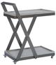 Powell® Ember Pebble Gray Bar Cart-0