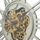 YHD Golden Gears Silver Square Wall Clock-3