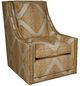 King Hickory Customizable Elsa Fabric Swivel Chair with Nailhead Trim-0