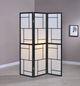 Coaster® Damis Black/White 3-Panel Folding Floor Screen-1