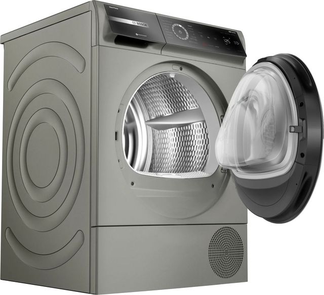 Bosch® 800 Series 24" Pearl Steel Front Load Ventless Electric Dryer-2