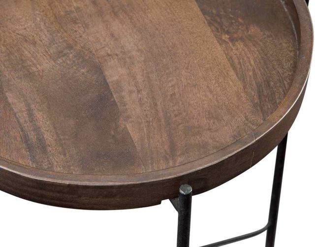 Steve Silver Co. Capri 2-Piece Brown Nesting Table with Matte Black Base-2