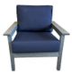 Tofino Outdoor Chair - Slate Grey Frame with Navy Cushion Set-0