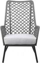 Armen Living Marco Gray Fabric/Rope/Steel Outdoor Lounge Chair-2