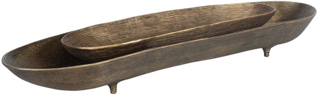 Uttermost® Stratum 2-Piece Antique Brass Bowls Set-2