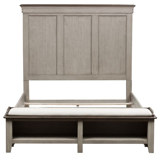 Liberty Furniture Ivy Hollow Dusty Taupe/Weathered Linen Queen Storage Panel Bed-2