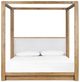 Four Hands Frederick Antwerp Bone/Natural Oak Queen Canopy Bed-2