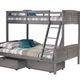 Donco Kids Louver Twin/Full Bunkbed With Drawers-0