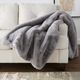 Feizy Luxe Velour Light Gray Throw Rug-0