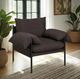 Armen Living Bloom Black/Brown Chair-1