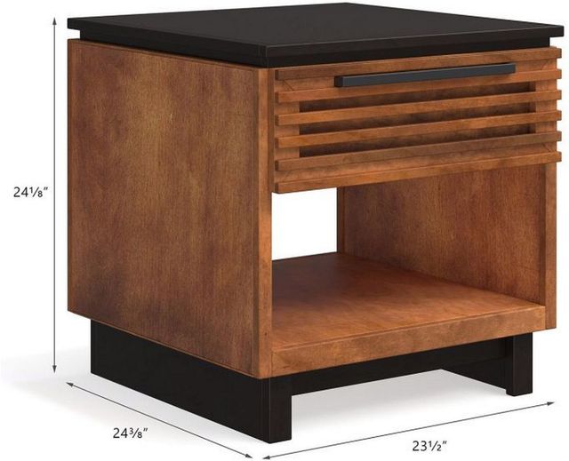 Legends Home Graceland Bourbon End Table with Matter Black Base-2