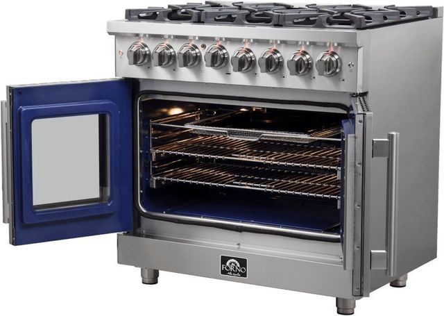 FORNO® Massimo 36" Stainless Steel Pro Style Dual Fuel Range-2