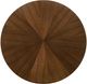 Armen Living Cirque 54" Round Walnut Pedestal Dining Table with Black Base -1