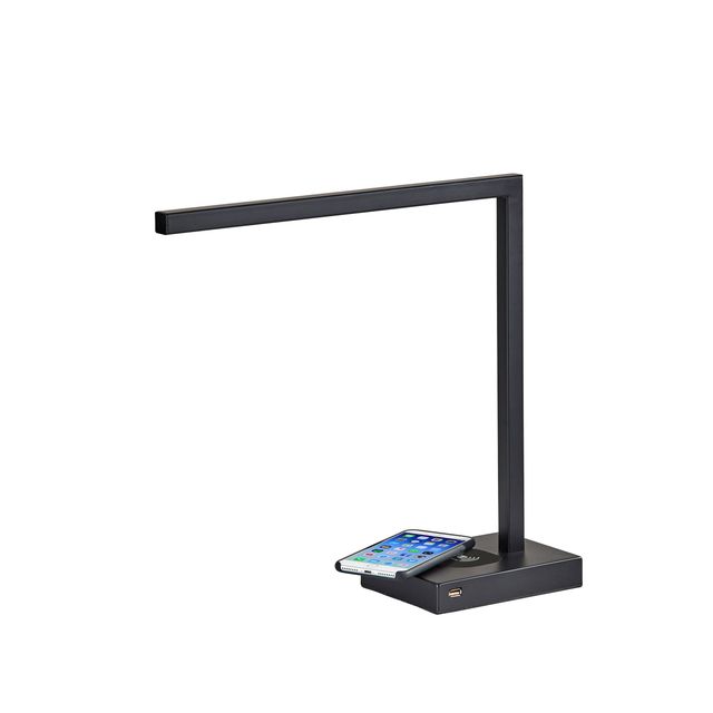 Adesso® Aidan Matte Black AdessoCharge LED Desk Lamp-0