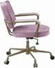 ACME Furniture Siecross Pink Leather Office Chair-4