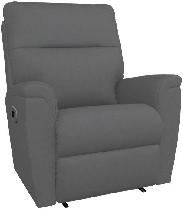 La-Z-Boy® Norton Blue Grey Leather Power Wall Recliner with Headrest and Lumbar-0
