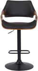 Armen Living Aspen Black/Brown Adjustable Swivel Bar Stool-3