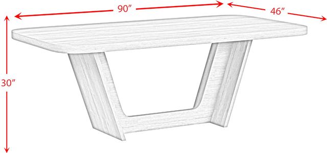 Elements International Ridgemont Black Rectangular Dining Table-2