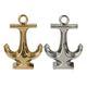 A & B Home 2-Piece Gold/Silver Anchor Decor-1