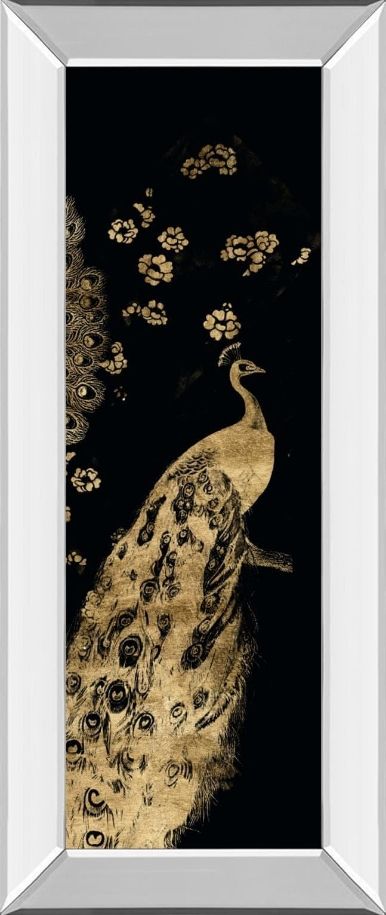 Classy Living Jennifer Goldberger Gilded Peacock Triptych III Wall Art-0