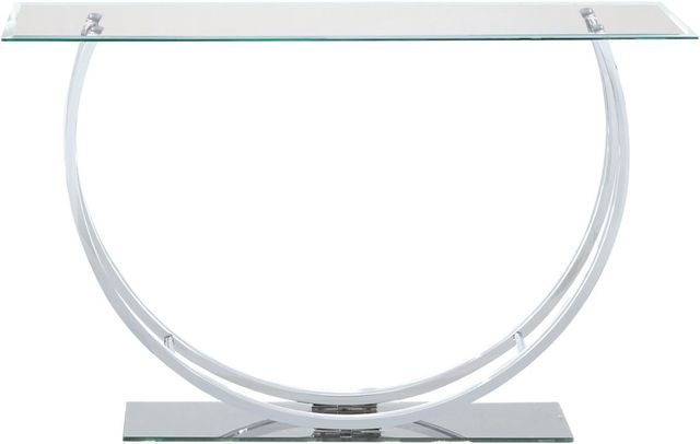 Coaster® Danville Glass Top Sofa Table with Chrome U-Shaped Base-0
