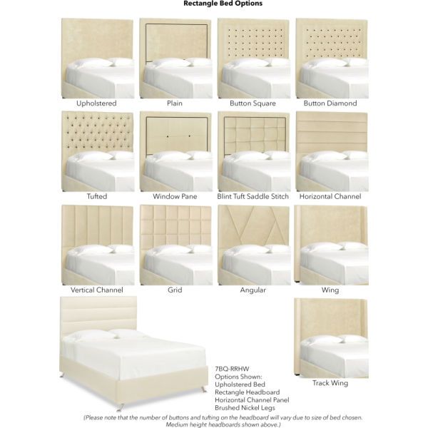 Parker Southern Dream Creations Beige Rectangle Upholstered Bed with Footboard-1