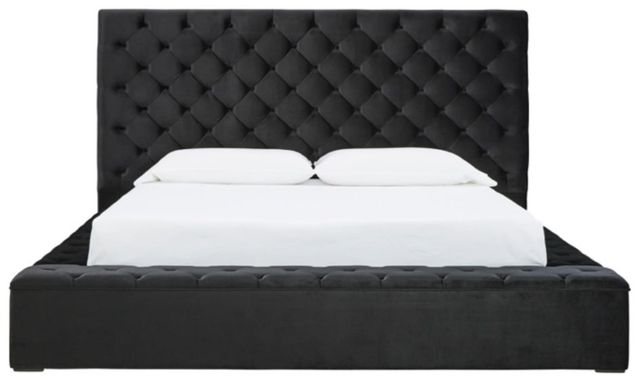 Signature Design by Ashley® Lindenfield Black King Upholstered Storage Bed-3