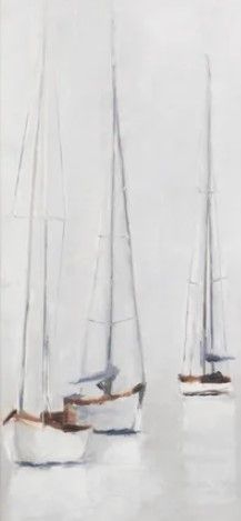 Stylecraft Foggy Harbor II Gray/Off-White Wall Art-1