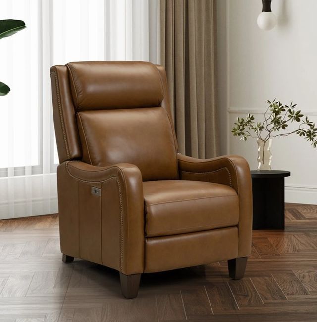 BarcaLounger® Taylor Elwood Saddle Leather Power Recliner-2