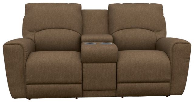 La-Z-Boy®  Cassian Suede Power Reclining Loveseat with Console, Headrest, and Lumbar-1