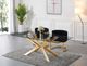 Meridian Furniture Gianna Black/Gold Velvet Dining Chair-4