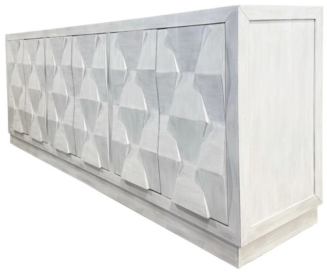 Parker House® Cortina White Wash Peninsula Desk Console-1