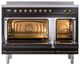 Ilve® Nostalgie II Series 48" Glossy Black Pro Style Induction Range-0
