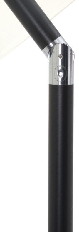 Meridian Furniture Fiji Beige/Matte Black/Teak Aluminum Outdoor Patio Umbrella and Base-4