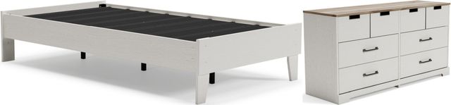 Signature Design by Ashley® Vaibryn 2-Piece White Twin Platform Bed Set-0