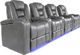 RowOne Revolution Home Entertainment Seating Dark Gray 4-Chair Straight Row-3