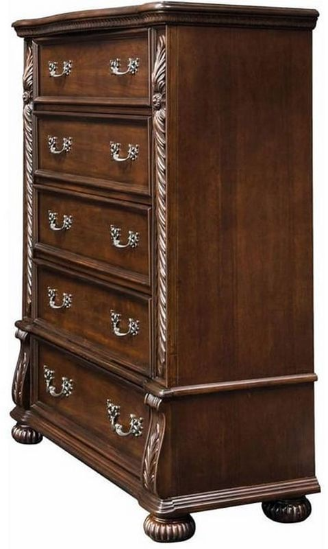 Furniture of America Arthur Brown Cherry Chest - Thumbnail 5