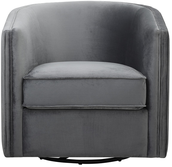 Mazin Furniture Cecily Gray Swivel Chair-1
