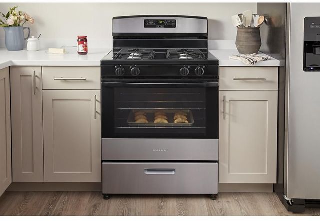 Amana® 30" Stainless Steel Freestanding Gas Range -9