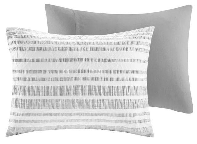 Olliix by Intelligent Design Lumi Grey Full/Queen Striped Comforter Set-4