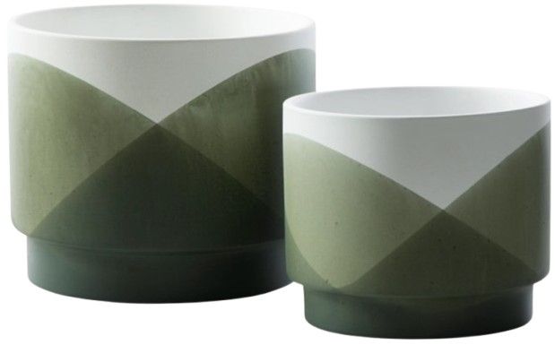 Signature Design by Ashley® Ardenridge 2-Piece Green/White Planters Set-1