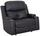 Franklin™ Arlington Duvall Slate Fabric Chair and a Half Power Recliner-0