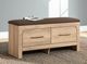 Signature Design by Ashley® Kinlanni Brown/Tan Upholstered Storage Bench-1