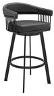 Armen Living Chelsea Black 30" Swivel Bar Stool-0