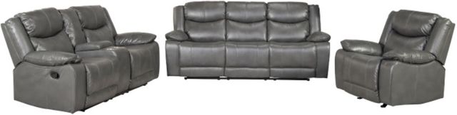 Mazin Furniture Caledon Grey Reclining Loveseat with Center Console-2