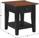 Steve Silver Co. Joplin Walnut End Table with Ebony Base-2