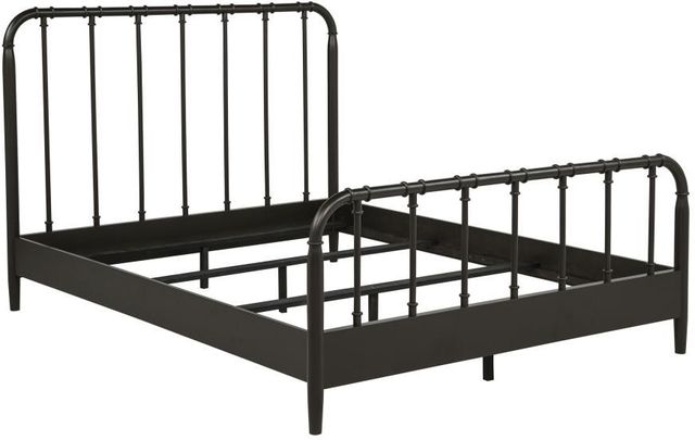 Coaster® Rocco Dark Bronze Queen Open Frame Panel Bed-0